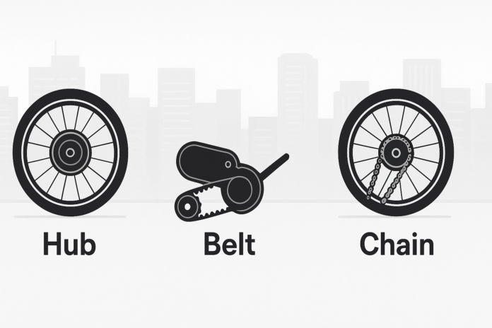 Hub vs Belt vs Chain Drive