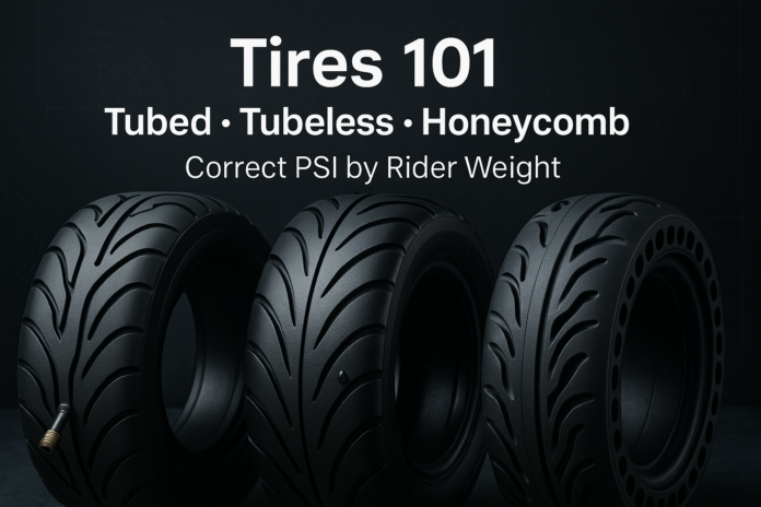 Tires 101 Tubed vs Tubeless vs Honeycomb, Correct PSI by Rider Weight