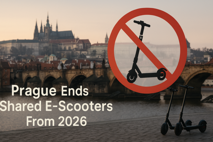 Prague bans shared e-scooters from 2026