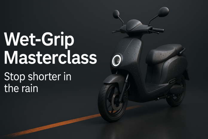Wet Grip Electric Scooter Rain Riding Masterclass
