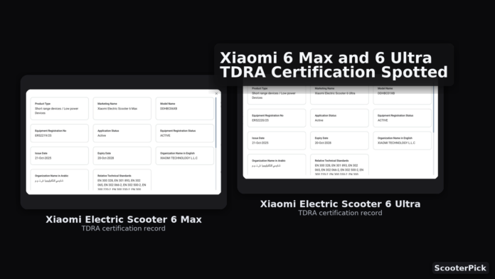 Xiaomi Electric Scooter 6 Max and 6 Ultra