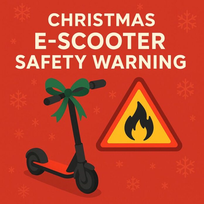 Christmas e-scooter safety warning