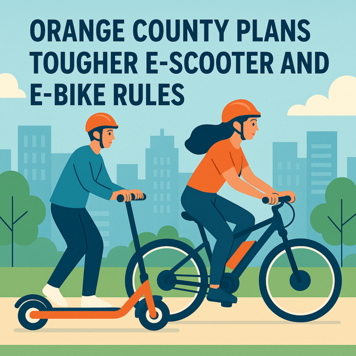 Orange County e-scooter and e-bike rules
