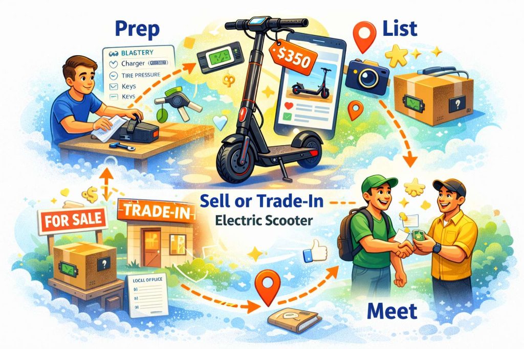 Sell or trade in your electric scooter diagram