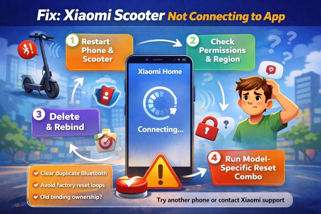Xiaomi scooter not connecting to app diagram