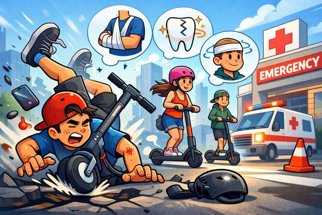 e-scooter injuries under 25