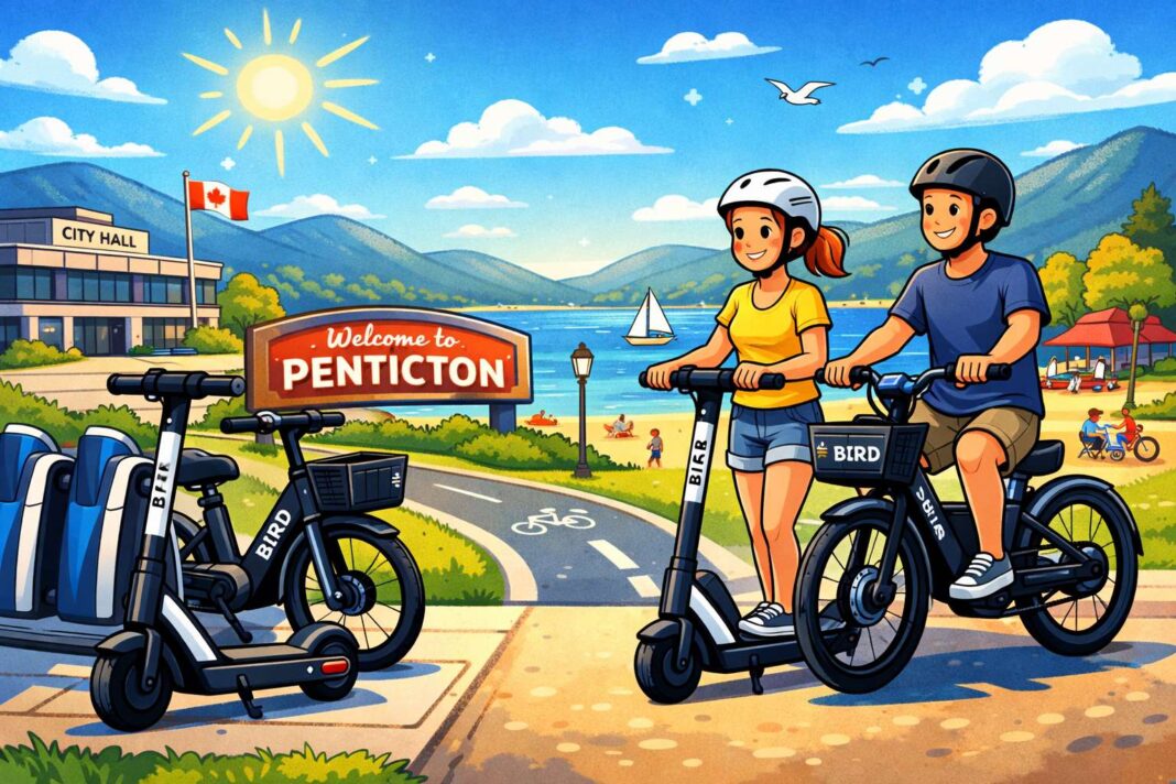 Penticton Bird e-scooters and e-bikes