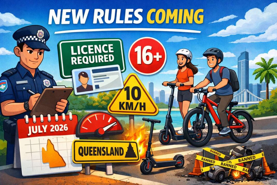 Queensland e-scooter licence and e-bike rules