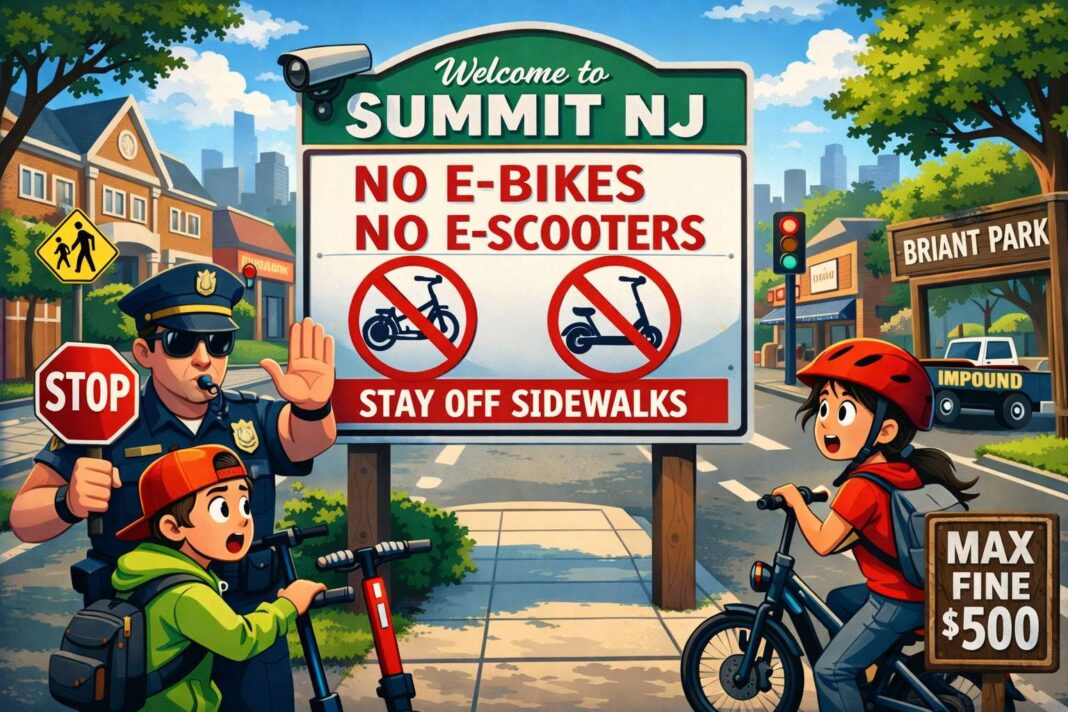 Summit NJ e-bike and e-scooter laws
