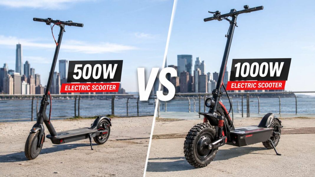 500W vs 1000W electric scooters