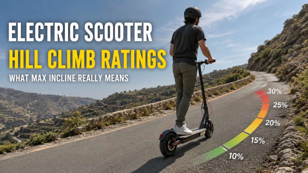 Electric scooter hill climb ratings