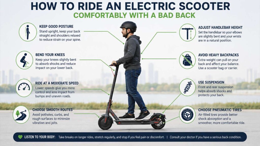 electric scooter with a bad back diagram